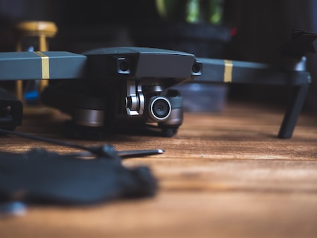 Professional drone used for cinematic aerial photography and videography